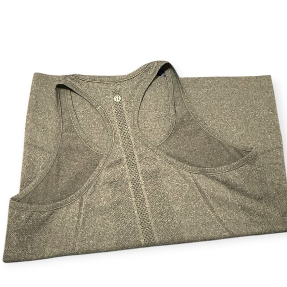 Lululemon Swiftly Tech Racerback Tank Top Size 12 Heathered Black Grey Workout - Picture 9 of 11